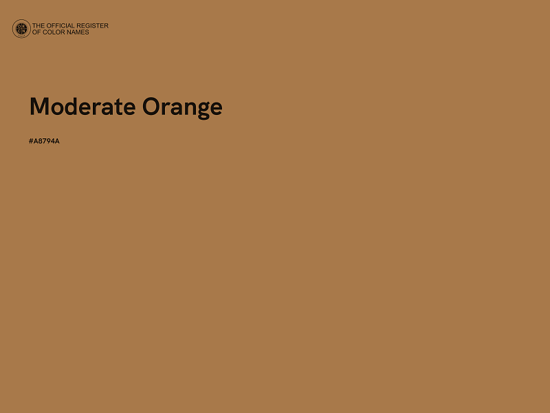 #A8794A - Moderate Orange color image