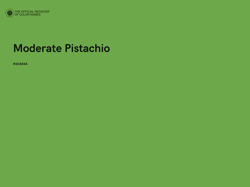 #6DA84A - Moderate Pistachio color image