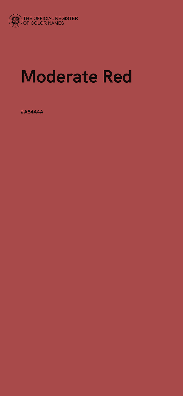 #A84A4A - Moderate Red color image