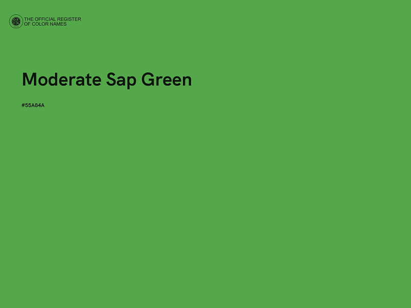 #55A84A - Moderate Sap Green color image