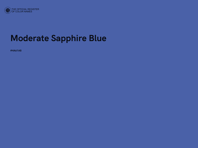 #4A61A8 - Moderate Sapphire Blue color image