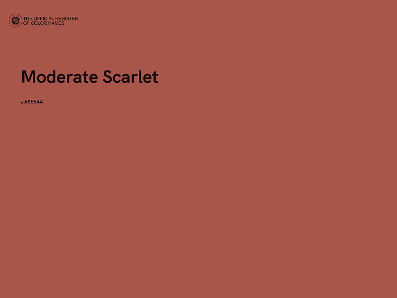 #A8554A - Moderate Scarlet color image