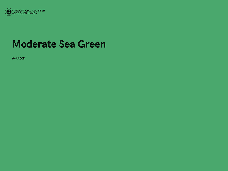 #4AA86D - Moderate Sea Green color image