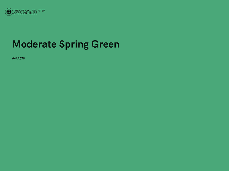 #4AA879 - Moderate Spring Green color image