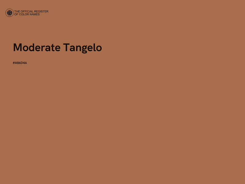 #A86D4A - Moderate Tangelo color image