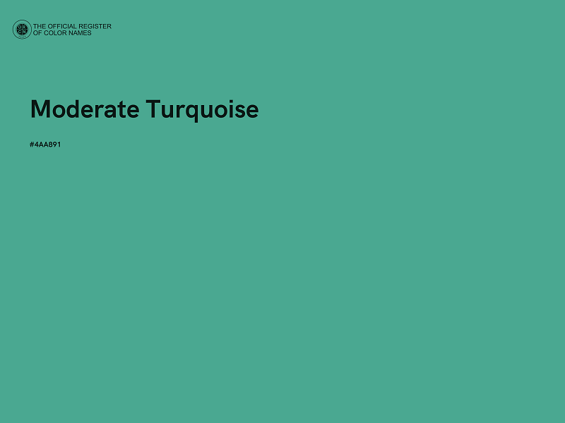 #4AA891 - Moderate Turquoise color image