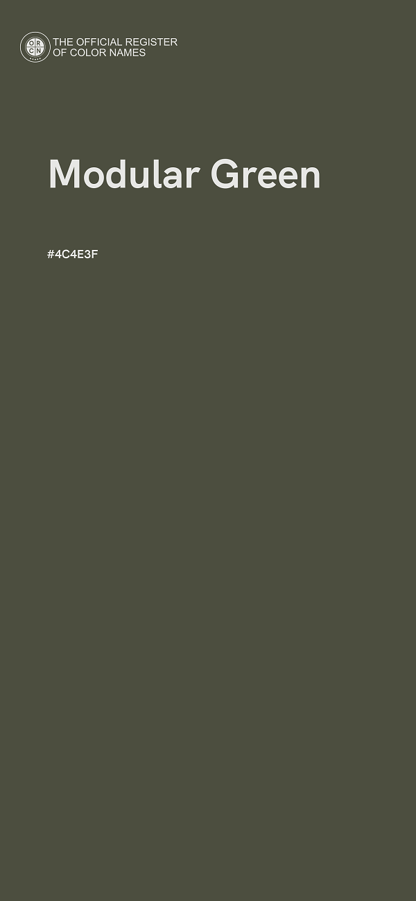 #4C4E3F - Modular Green color image