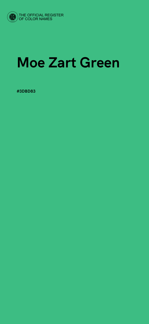 #3DBD83 - Moe Zart Green color image
