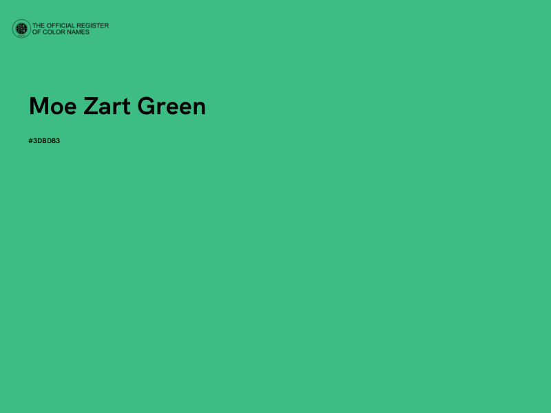 #3DBD83 - Moe Zart Green color image