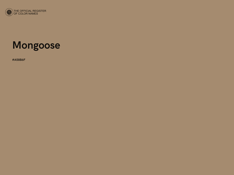 #A58B6F - Mongoose color image