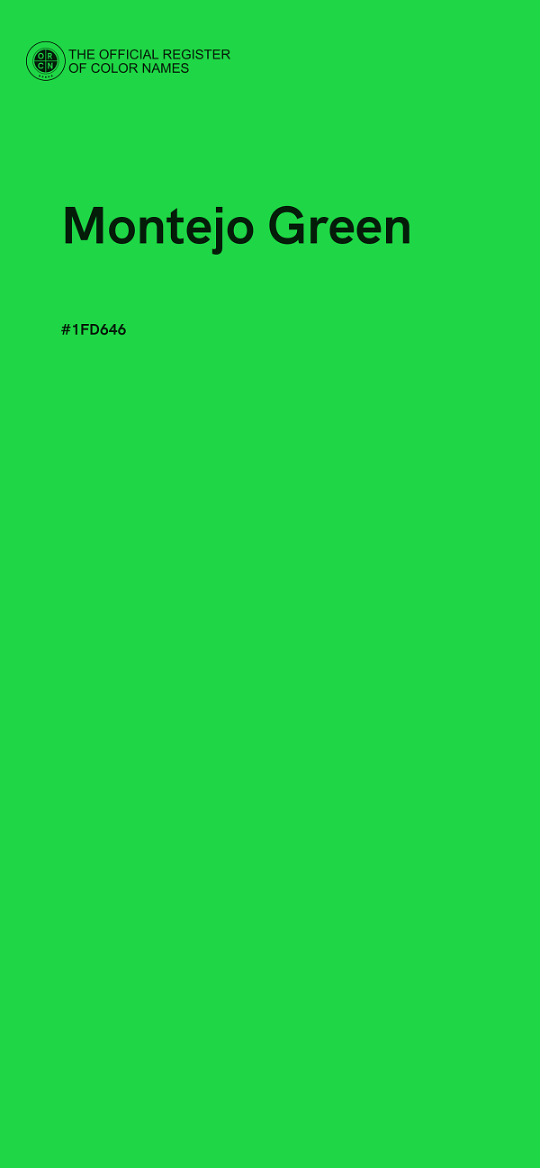 #1FD646 - Montejo Green color image