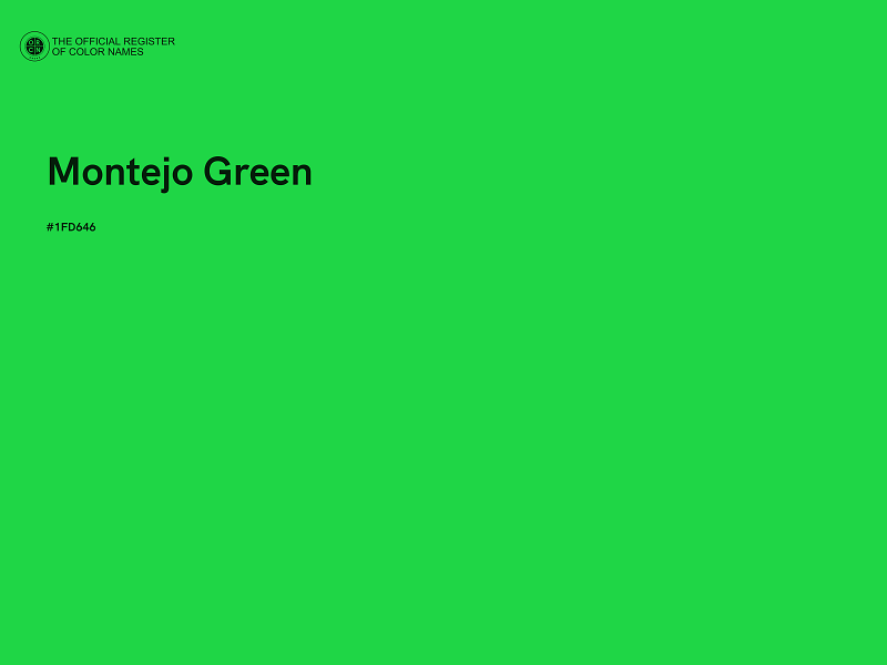 #1FD646 - Montejo Green color image