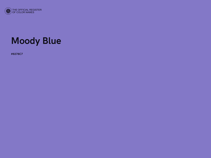 #8378C7 - Moody Blue color image