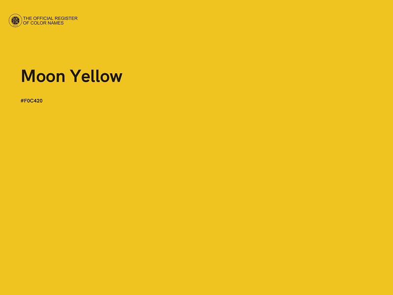 #F0C420 - Moon Yellow color image