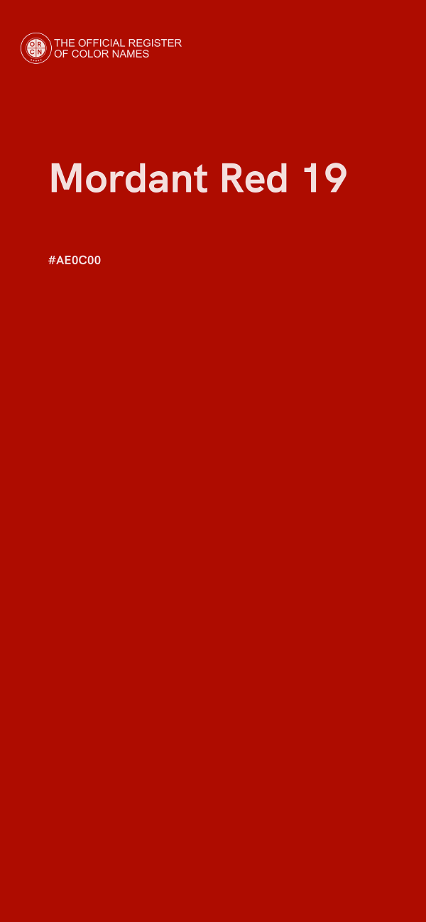 #AE0C00 - Mordant Red 19 color image