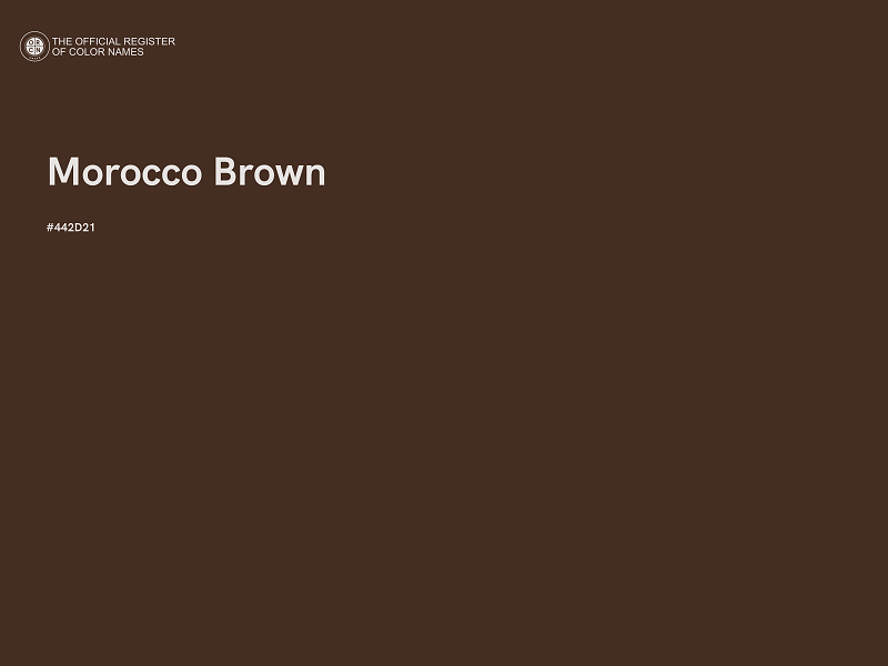 #442D21 - Morocco Brown color image
