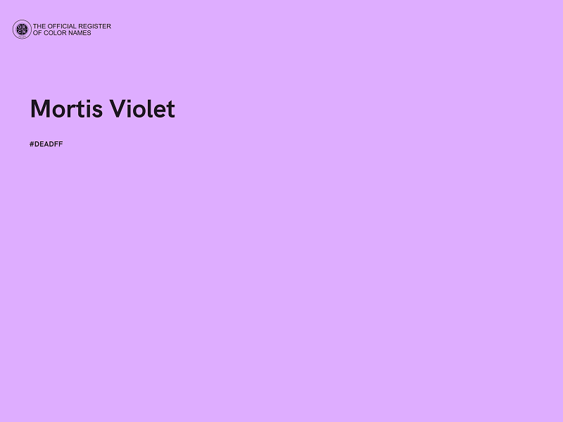 #DEADFF - Mortis Violet color image