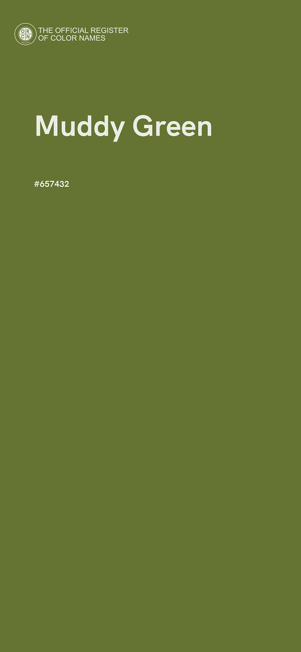 #657432 - Muddy Green color image