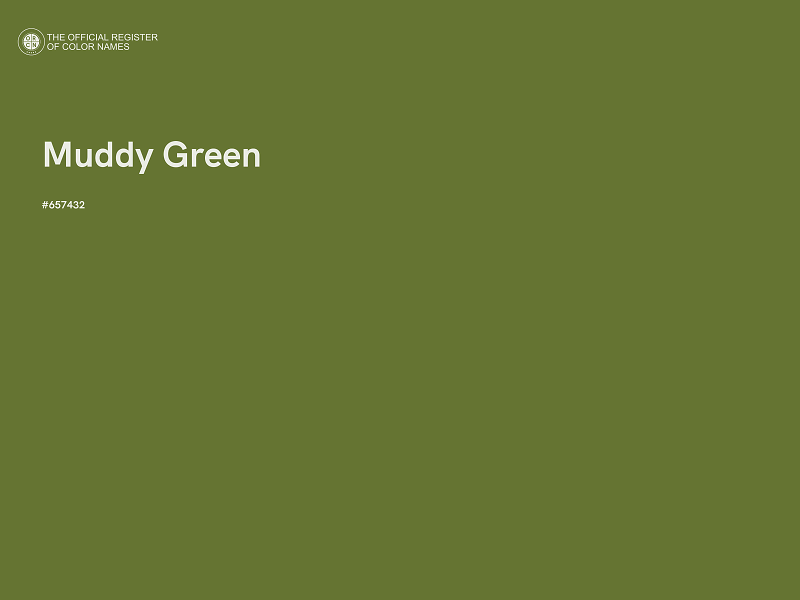 #657432 - Muddy Green color image