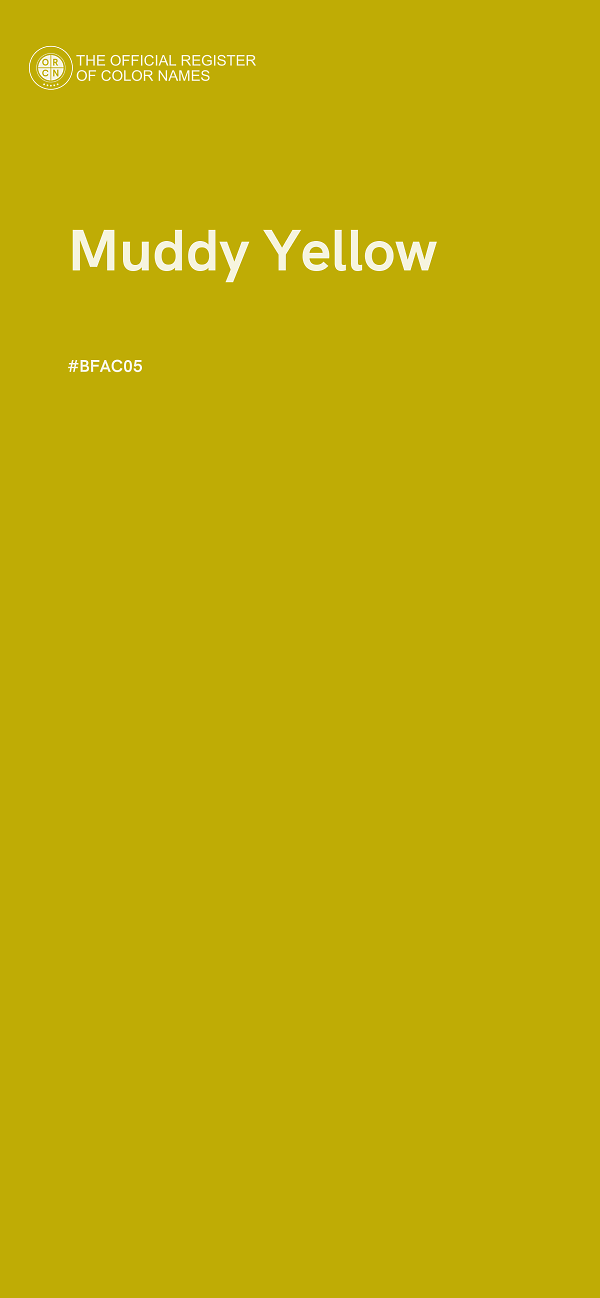 #BFAC05 - Muddy Yellow color image