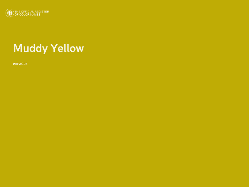 #BFAC05 - Muddy Yellow color image