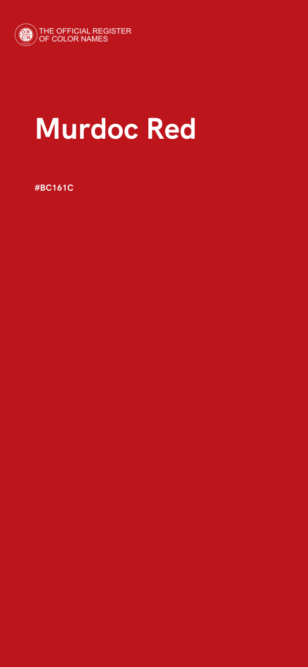 #BC161C - Murdoc Red color image