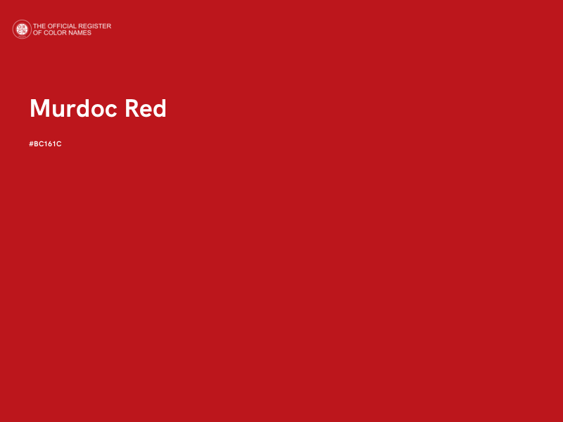 #BC161C - Murdoc Red color image