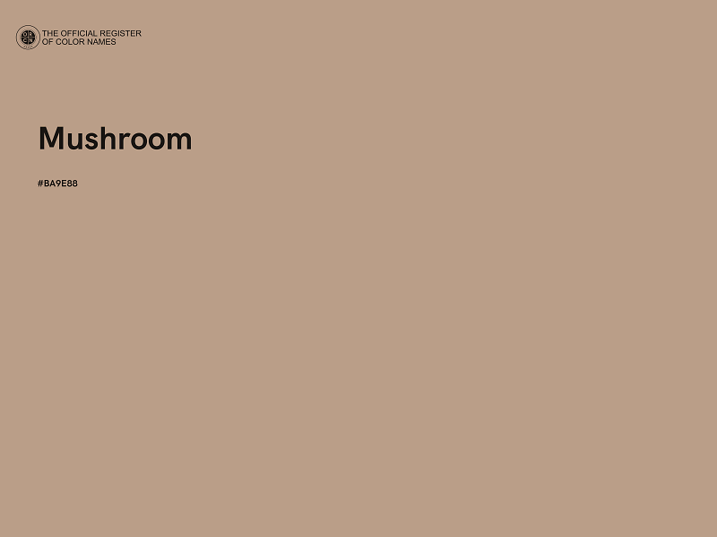 #BA9E88 - Mushroom color image