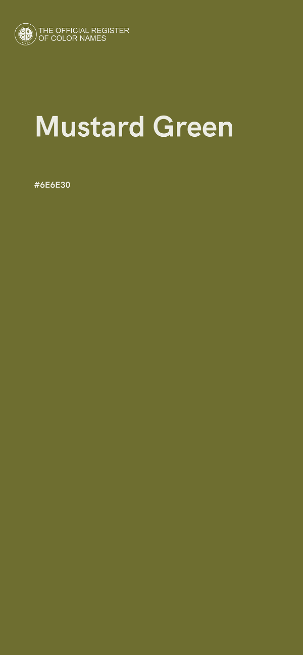#6E6E30 - Mustard Green color image