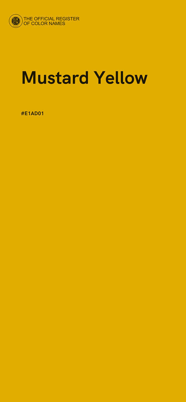 #E1AD01 - Mustard Yellow color image