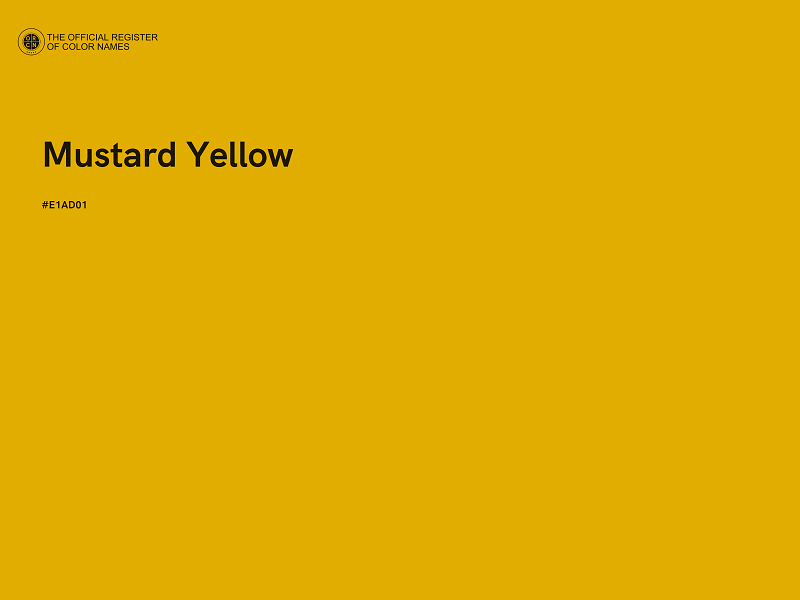 #E1AD01 - Mustard Yellow color image