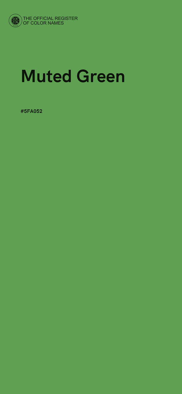 #5FA052 - Muted Green color image