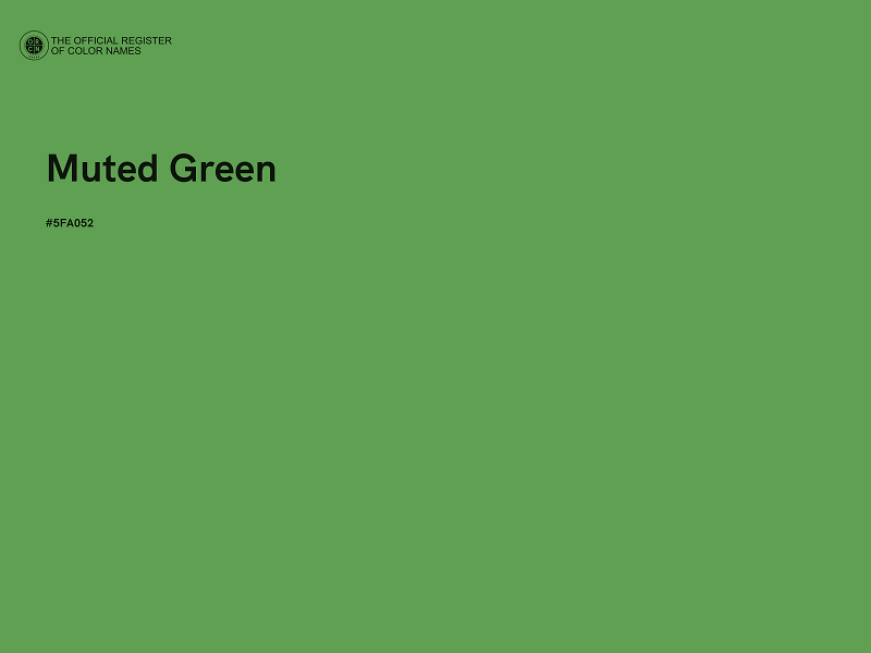 #5FA052 - Muted Green color image