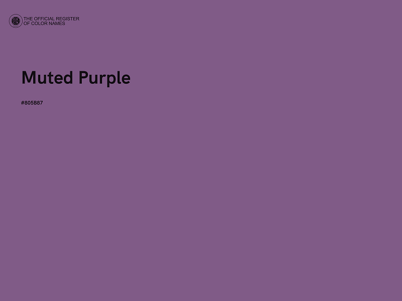 #805B87 - Muted Purple color image