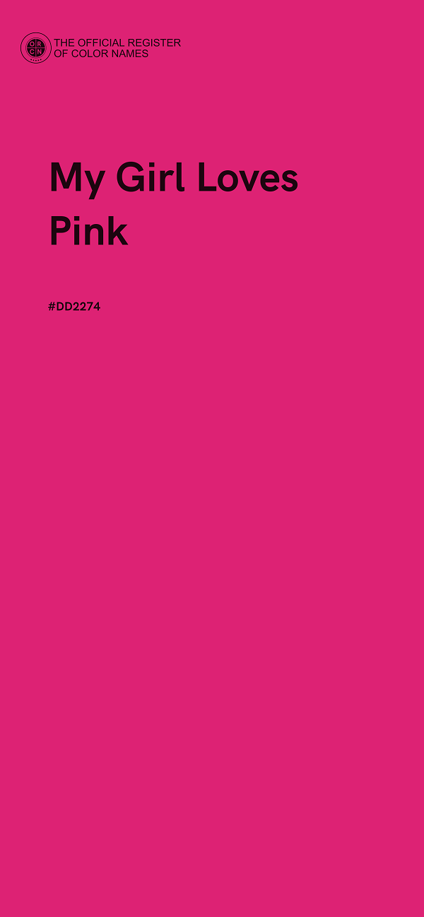 #DD2274 - My Girl Loves Pink color image