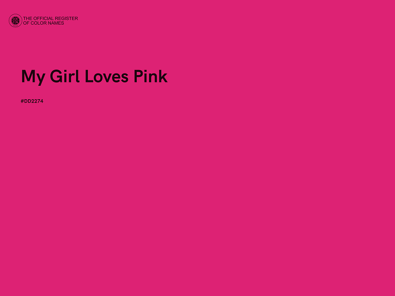 #DD2274 - My Girl Loves Pink color image