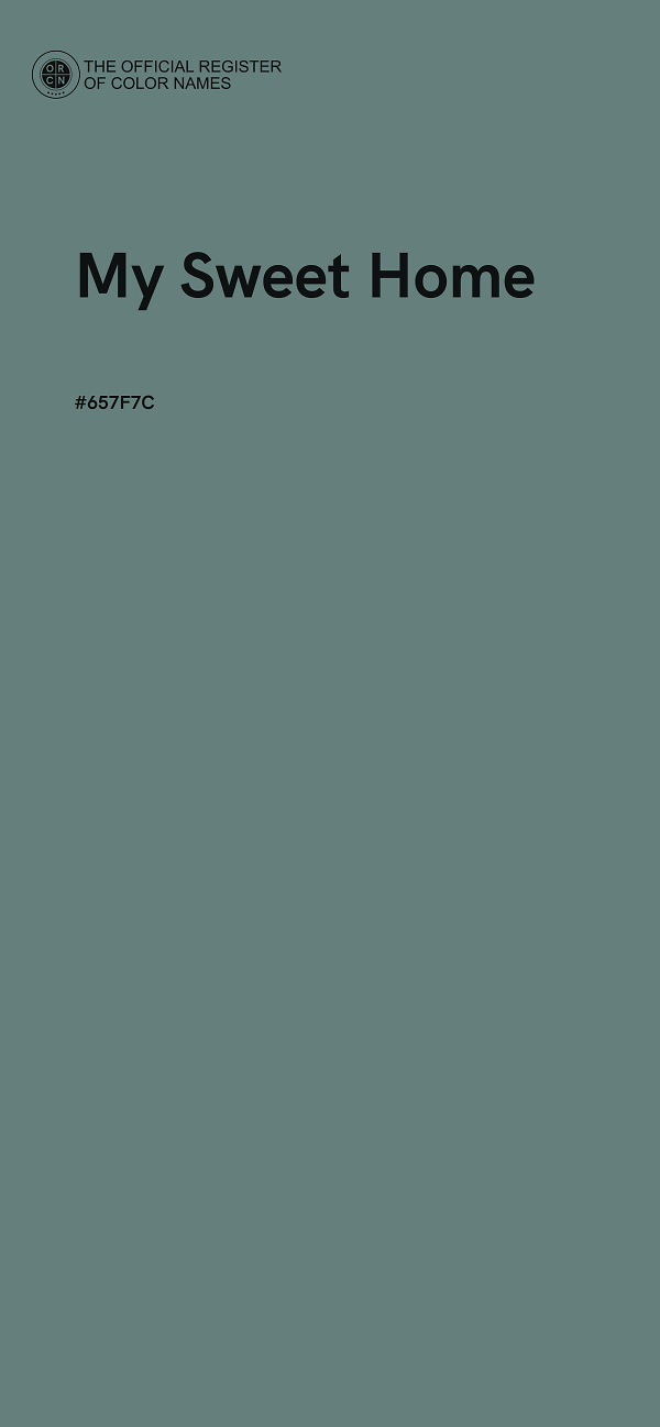 #657F7C - My Sweet Home color image