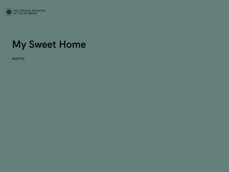 #657F7C - My Sweet Home color image