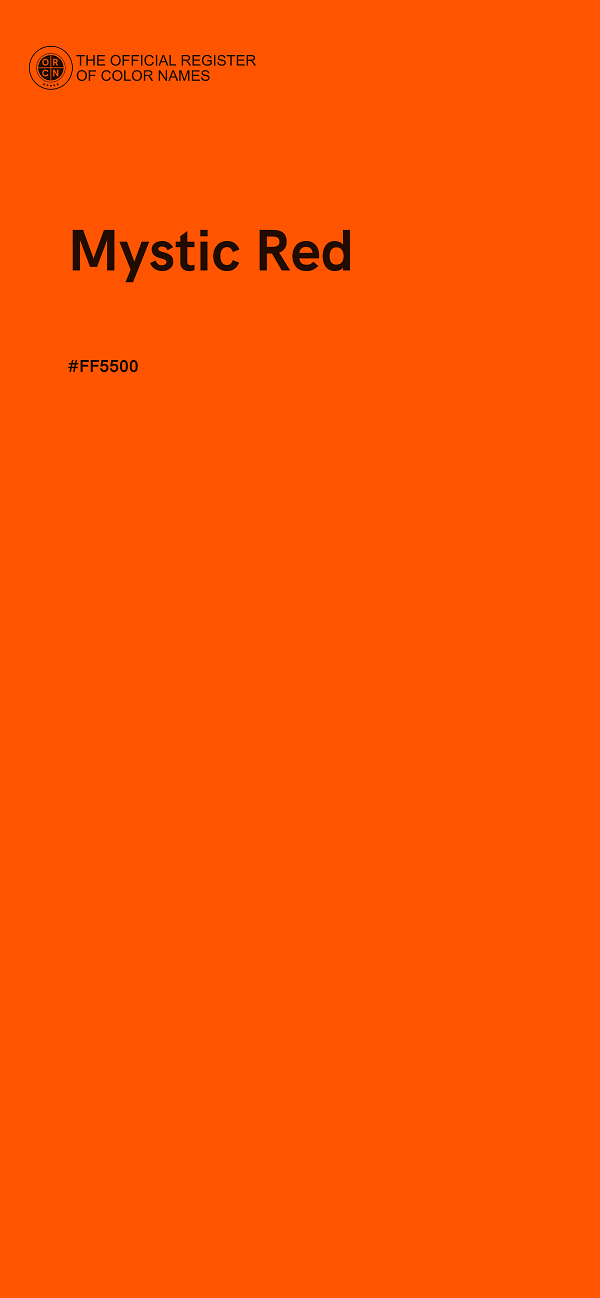 #FF5500 - Mystic Red color image