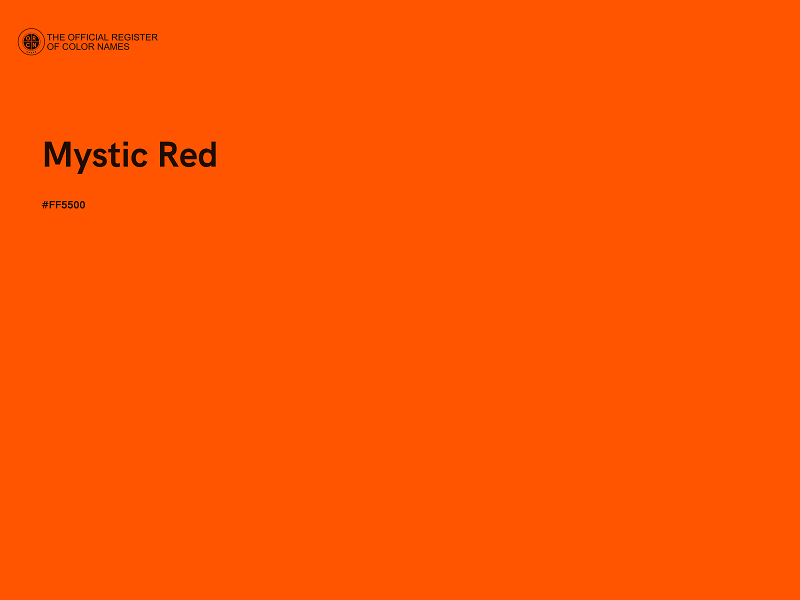 #FF5500 - Mystic Red color image