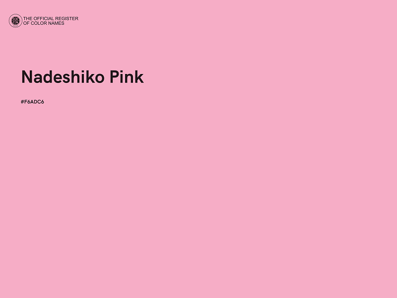 #F6ADC6 - Nadeshiko Pink color image