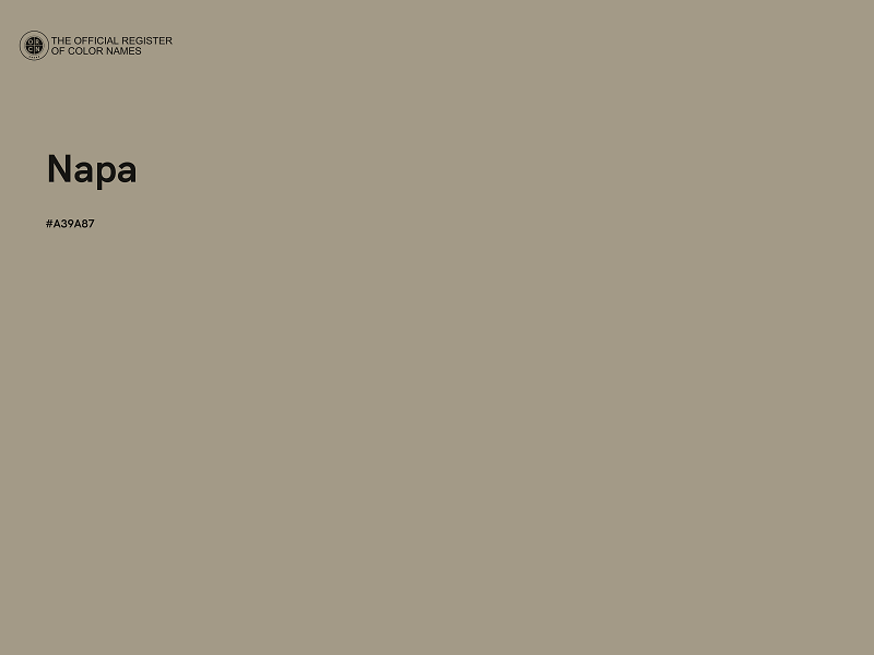 #A39A87 - Napa color image