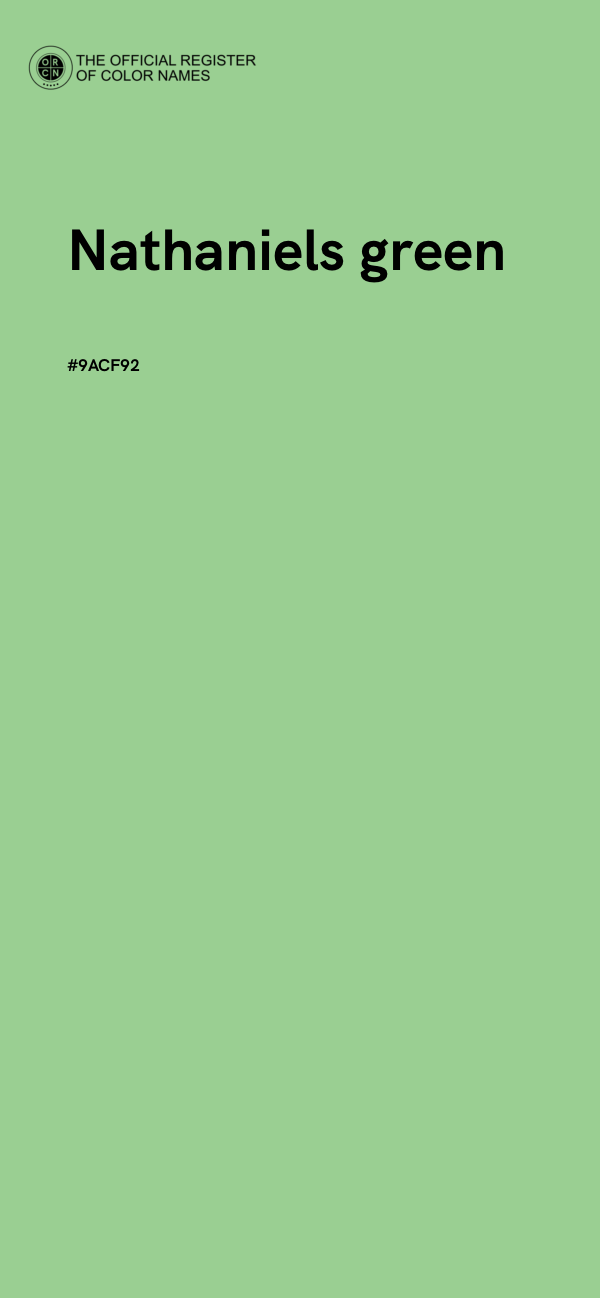#9ACF92 - Nathaniels green color image