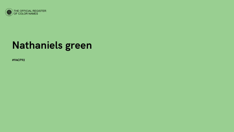 #9ACF92 - Nathaniels green color image