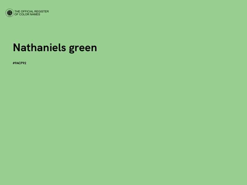 #9ACF92 - Nathaniels green color image