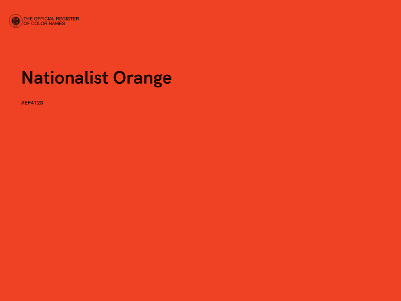 #EF4123 - Nationalist Orange color image