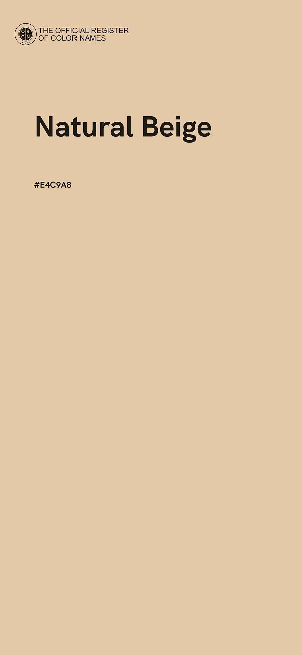 #E4C9A8 - Natural Beige color image
