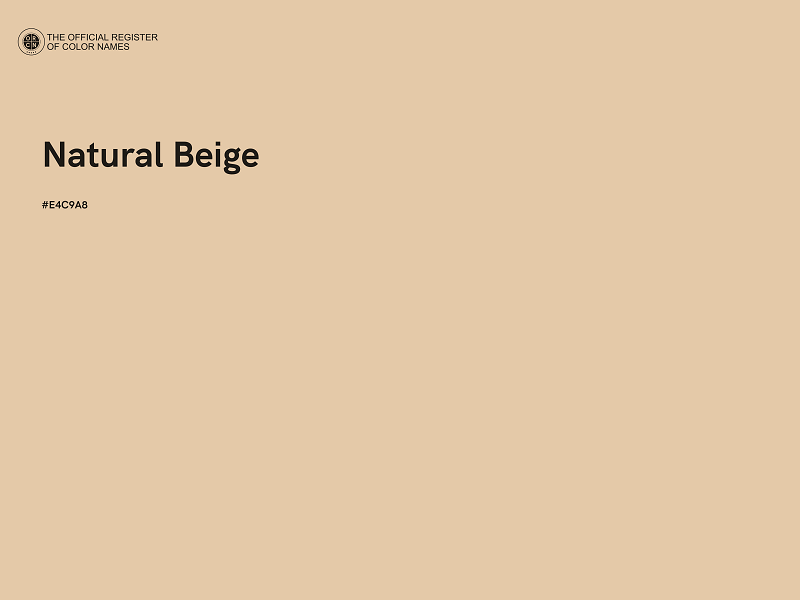 #E4C9A8 - Natural Beige color image
