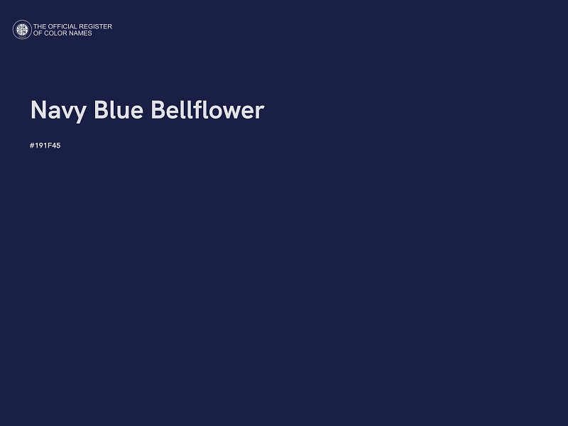 #191F45 - Navy Blue Bellflower color image