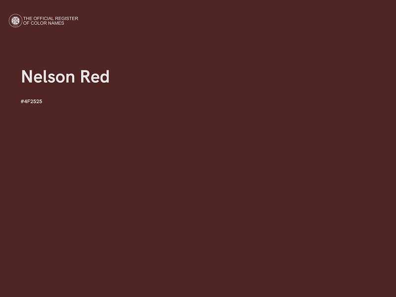 #4F2525 - Nelson Red color image